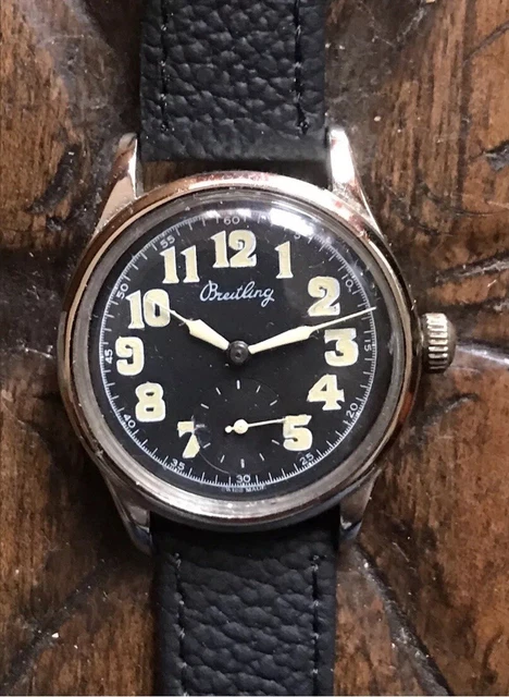 Montre Ancienne Homme Titanic Militaire Mécanique - Suisse, Plaqué Or, Cadran Beige, Bracelet Cuir, Vintage