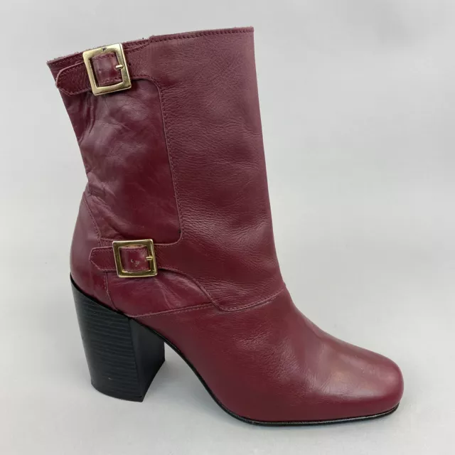 CLARKS MACAY HOLLY Brown Distressed Leather Ankle Zip Up Bootie Heeled Boots UK7 35.96 PicClick UK
