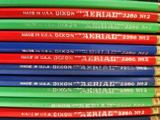 23 Dixon Aerial 2280 no. 2 Writing Pencils, USA. Rare! 2