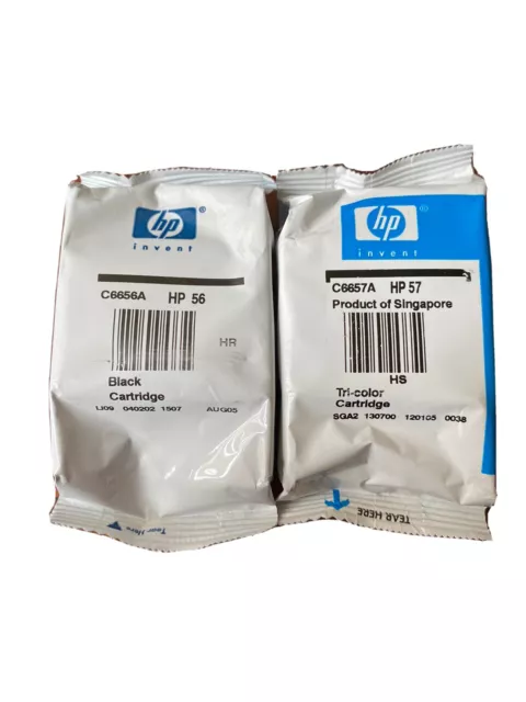 Genuine HP 56 Black 57 Color Ink Combo C9321FN C6657AN C6656AN Photosmart 7960