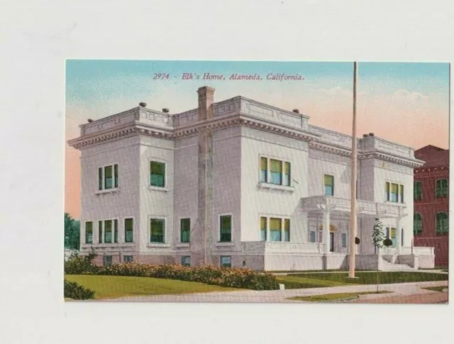 Vintage Postcard California Elk's Home Alameda Publisher E.H. Mitchell Unused