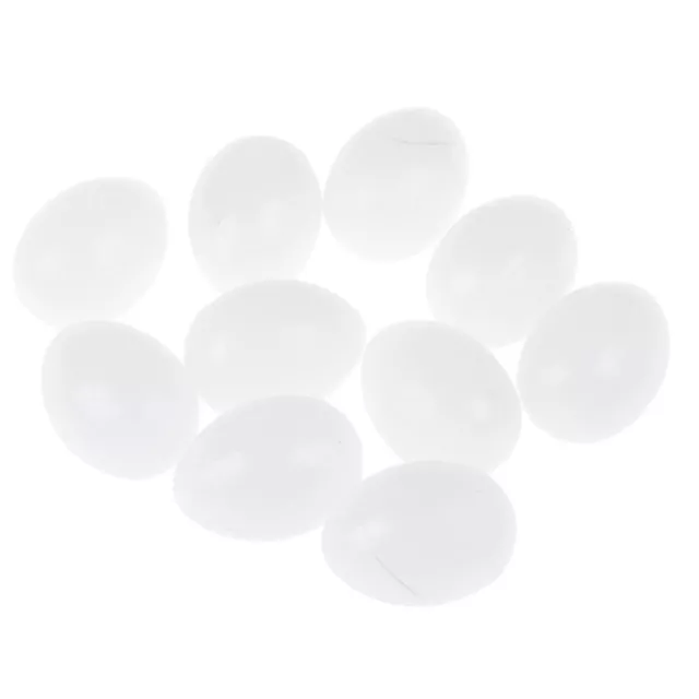 10x weiße feste Plastik feste Tauben-Eier Dummy Fake Eggs Hatching Supplies L SC