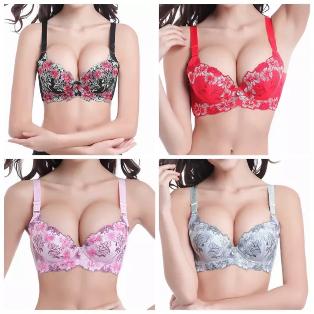 SEXY'S WOMANS BRA Lace push up bra Size： 32 34 36 38 40 42 44  A/B/C/D/DD/E/F Cup $11.26 - PicClick