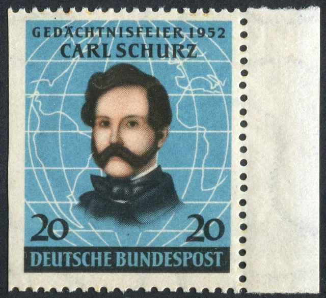 Bund Abart Nr. 155 Ul links ungezähnt postfrisch Michel 1000,00 € !! Carl Schulz