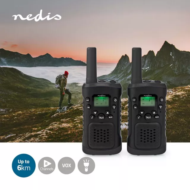 2 Stück Walkie-Talkie-Set Bis zu 6 km | PTT / VOX | Talkies Funkgeräte Headset