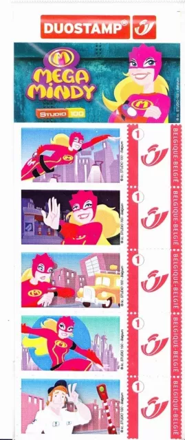 Carnet de timbres de Belgique neufs, carnet "DUOSTAMP" MEGA CINDY