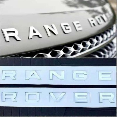 2 Pièces Range Rover Evoque Capot Emblème Hayon Arrière Noir 3D LOGO stickers 