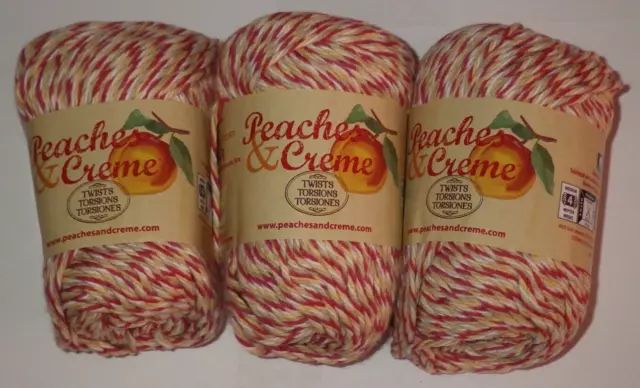 Peaches & Creme & Sugar & Cream Cotton Yarns - THREE
