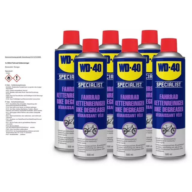 WD-40 SPECIALIST 6x 500ml FAHRRAD KETTENREINIGER BIKE KETTE REINIGUNG