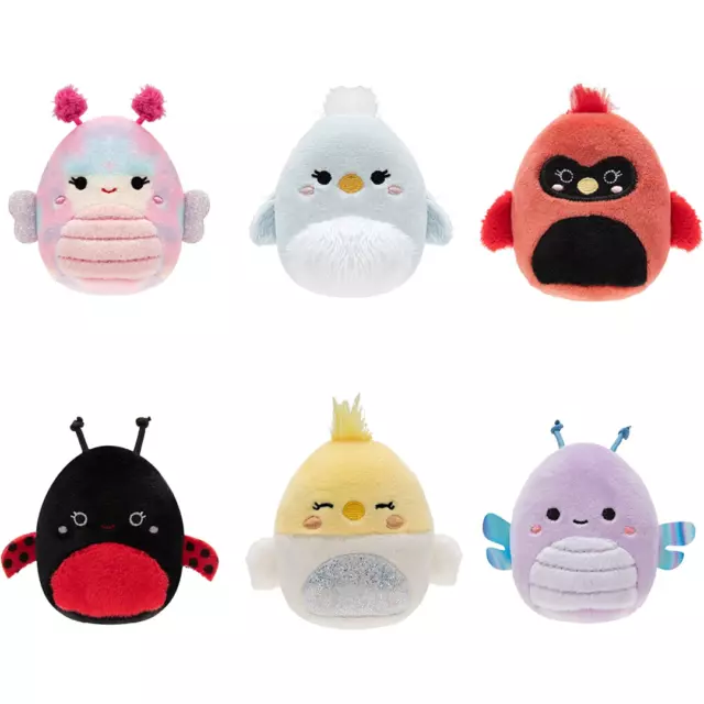 Squishmallows Squishville Pack of 6 Flying Clouds Squad Six 2in Plush-Toys