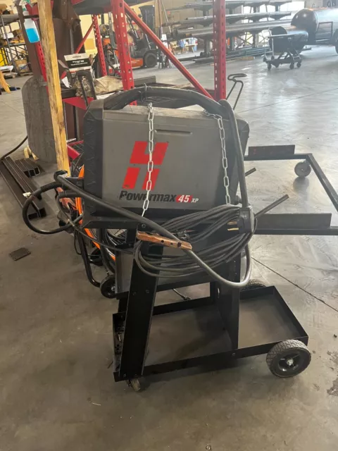 Hypertherm PowerMax 45 XP Plasma Cutter Custom Cart Included-Barely Used
