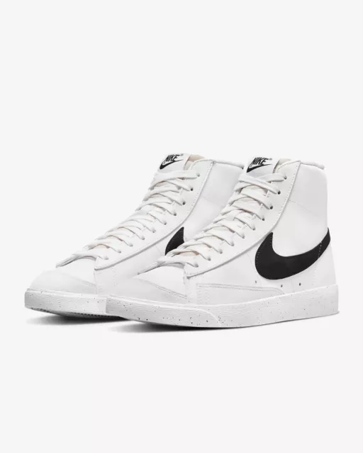 Scarpe Nike Blazer Mid '77  ragazzi donna uomo bianco nero sneakers do1344 101 2