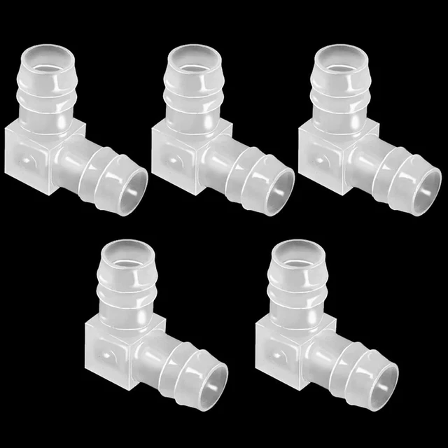 1/2&quote; Hose Barb 90 Degree Elbow L Fitting, Equal Barbed Joint Sp...