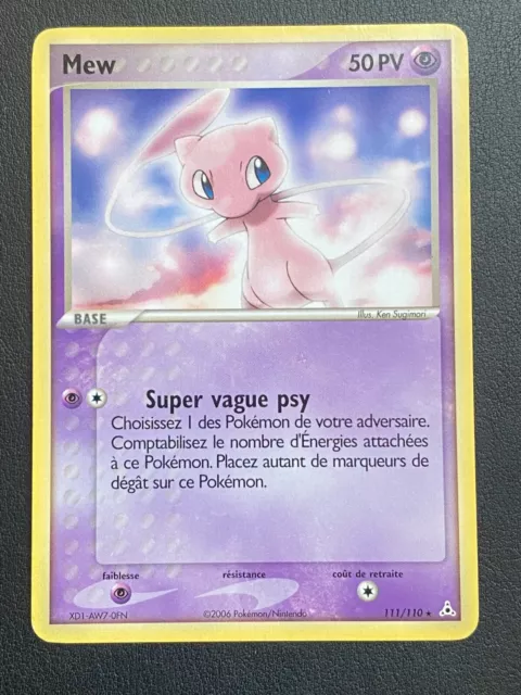 Carte Pokemon Fr Ex Fantomes Holon - Mew 111/110 Non Holo Secrète - Tbe