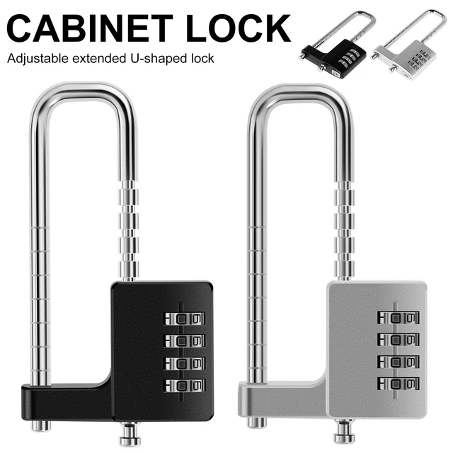 AST Combination Padlock 2-Pack | 4-Digit Resettable Code Locks | School Gym Locker Security Lock