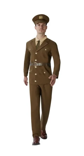Rubie's Official WW1 Military Soldier Adult Mens Fancy Dress Costume New Cosplay