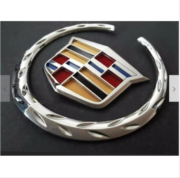 CADILLAC FRONT GRILLE 6" Emblem Hood Badge Logo Chrome Color Symbol New