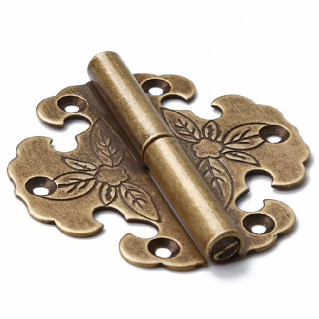 20Pairs Brass Hinges Exquisite Carving Wood Cases Chest Jewelry Gift Box Hinges