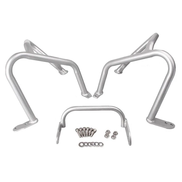 Pedane Highway Universali Cromate Per Moto – Staffe Regolabili Per Crash Bar Da 3,2 Cm – Compatibili Con Harley E Altre Marche - 6