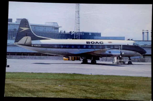 58518 Ak Airport Avion Aéroport G-Amog Vickers 701 Viscount Boac Écossais Pr