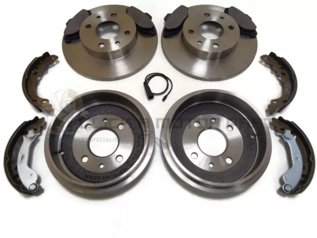 Ford Ka Mk2 1.2 Front 2 Brake Discs & Pads & Rear 2 Drums And Shoes Set