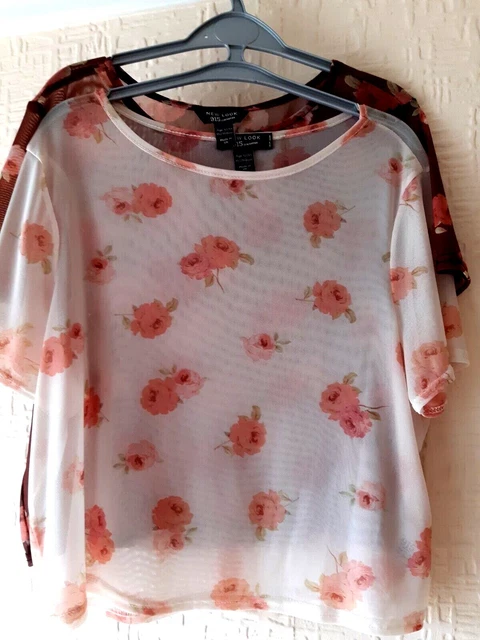 Bundle Girls Clothes - Set of 2 Sheer Tops . New Look 915. 12/13 Yrs.  NEW