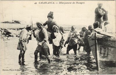 CPA ak landing passengers casablanca morocco (23271)
