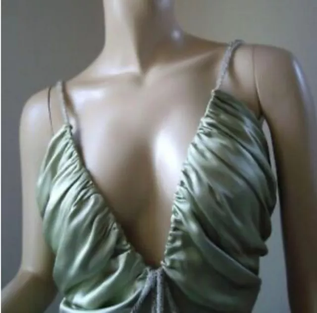 Chloe Green Silk Beaded Dress 4