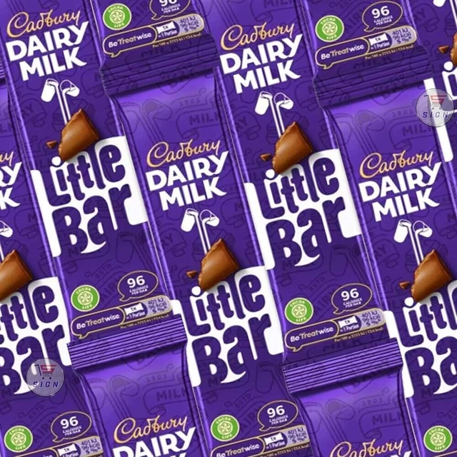 CADBURY DAIRY MILK LITTLE CHOCOLATE BAR 18g 96 CALORIES PER BAR 13.