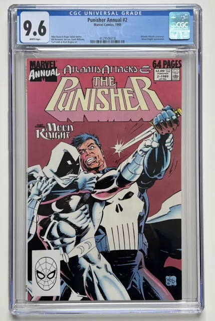 The Punisher Annual 2 CGC 9.6 Versus Moon Knight Battle 1989 Jim Lee interiors