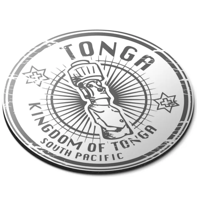 Round Mouse Mat (bw) - Kingdom of Tonga Polynesia  #39827