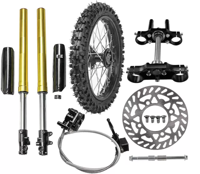 Front Forks Disc Brake Kit 19" Wheel 70/100-19 Tyre Pit Dirt Bike CRF150 TTR125