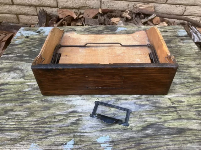 Antique Globe Wernicke Quarter Cut Oak Barrister File SINGLE Drawer # 4 Stacking