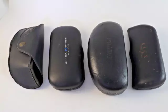 Lot Of 4 Elce Lunetier, Chevignon Lunettes, Prada & Dreamz Eyewear Cases Vintage