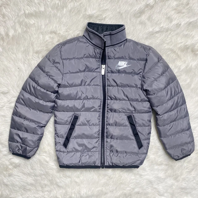 Nike Sportswear Small Boy's Synthetic Fill Puffer Jacket Gray - Size XS (3-4y)