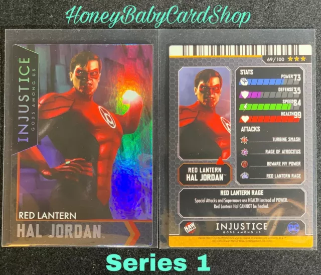 Injustice Arcade Series 1 OOP Card 69 Red Lantern Hal Jordan Power Rare Holofoil