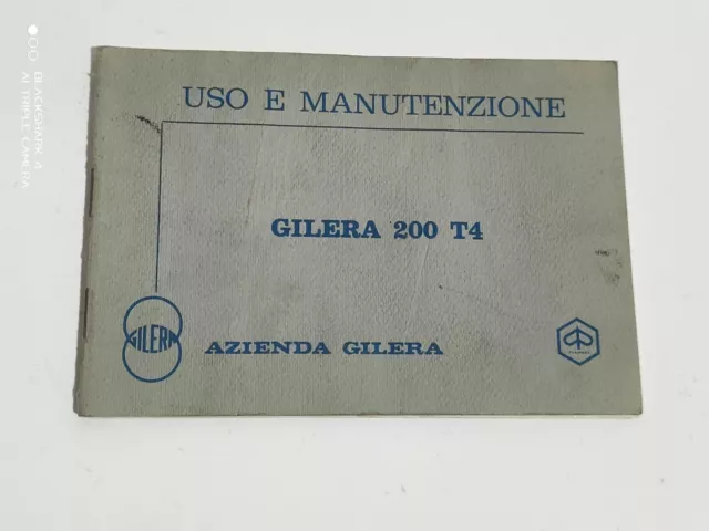 Gilera 200 T4 Manuale Uso E Manutenzione Nuovo Originale