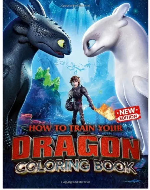 How To Train Your Dragon Coloring Training Anti-Stress Creative Gift Kids Fun