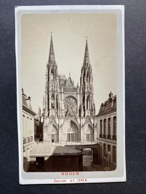 France, Rouen, Église Saint-Ouen, vintage albumen print, ca.1870 Tirage vintage