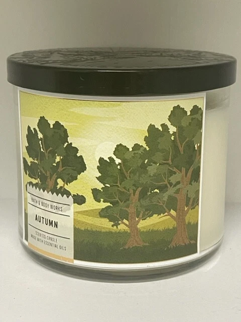 Bath & and Body Works White Barn Autumn 3 Wick Scented Candle  14.5 oz