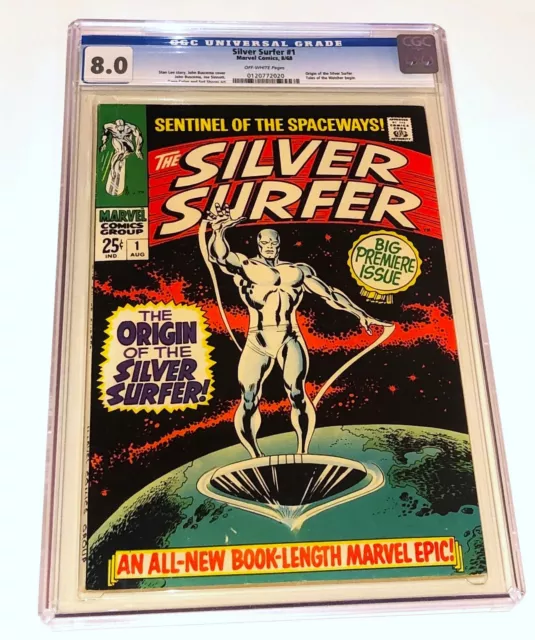 SILVER SURFER #1 ~ First solo series 1968 Marvel ~ CGC 8.0 never pressed!