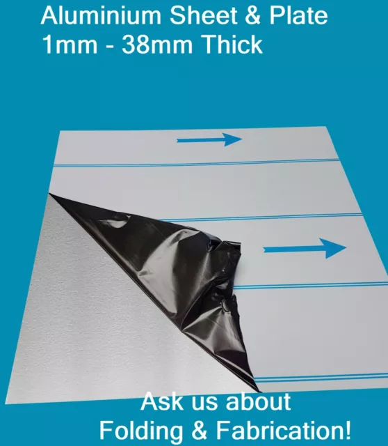 Aluminium Sheet Plate 1mm – 38mm thickness multiple sizes grade 6082T6 1050