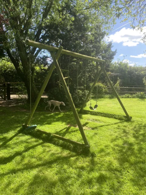 Outdoor Wooden Swing Set