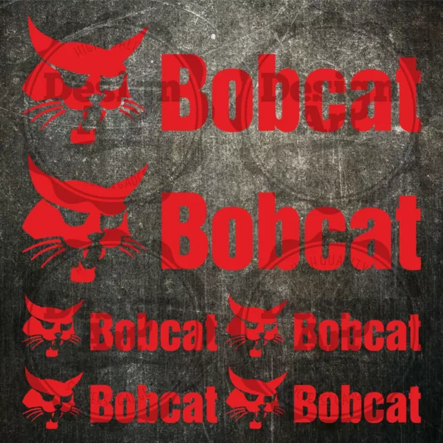 Bobcat aufkleber sticker mini bagger excavator 6 Stücke Pieces 3