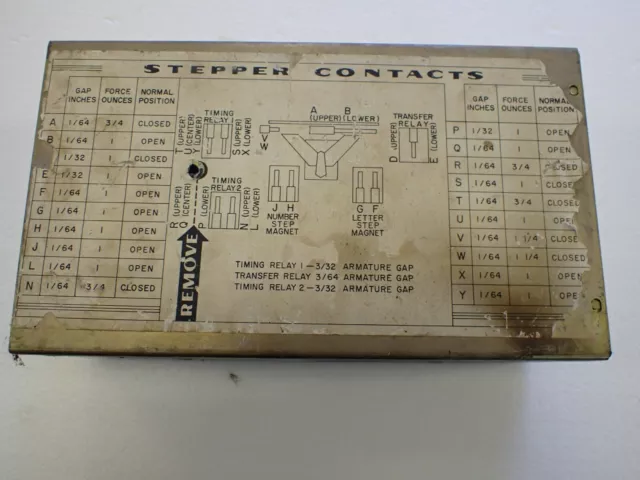 1959 Seeburg 222 Selection Receiver Stepper Cover + Others !
