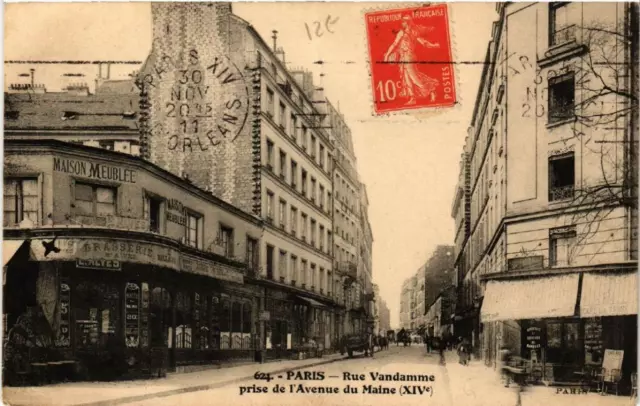 CPA PARIS (14e) Rue Vandamme. prise de l'Avnue du Maine (563250)