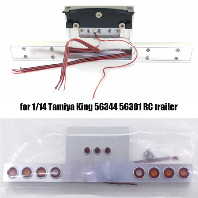 Paraurti Anteriore Con Luci LED Per Tamiya King Hauler 1/14 &ndash; Bullpen Style &ndash; RC Truck