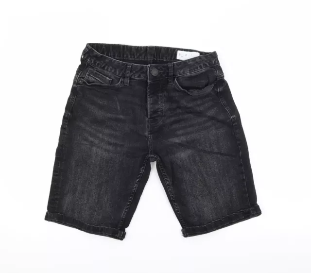 Denim & Co. Bermudas-Shorts aus grüner Baumwolle für Herren Größe 28 in L9 in normalem Knopf