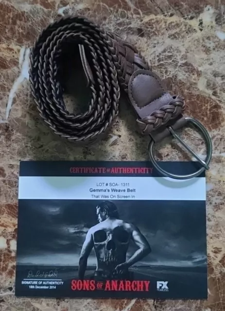 SONS OF ANARCHY SOA: Gemma/Katey Sagal (Chrome Plated Buckle) Belt w/ Studio COA