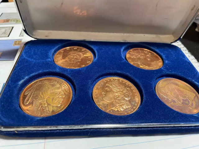 2011 Avdp Oz .999 Copper Rounds Set